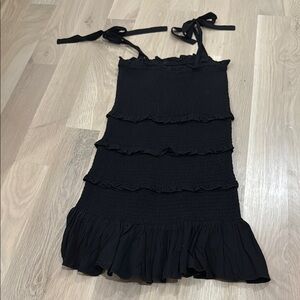 Katie J NYC Black Ruffled Dress